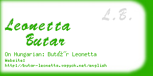 leonetta butar business card